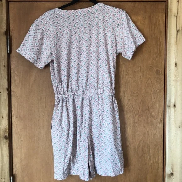 Headliners pink and teal cotton blend romper - Picture 10 of 10